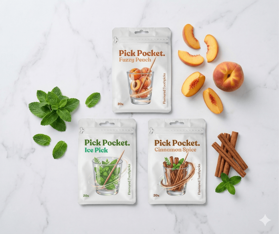 Pick Pocket flavoured toothpick packs